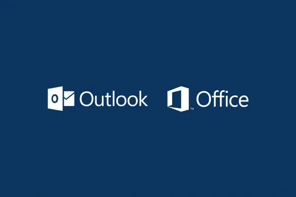 Microsoft Outlook and Office logos.