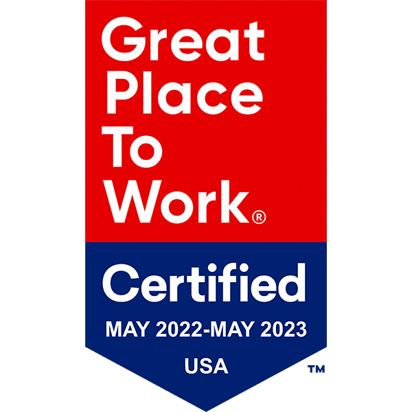Great Place to Work Certified: May 2022 - May 2023 USA