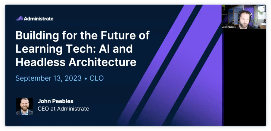 WEBINAR | Building For The Future Of Learning Tech: AI And Headless