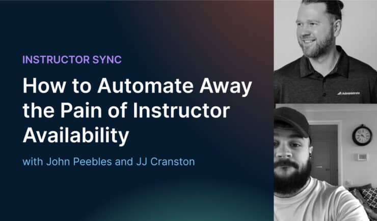 John and JJ in a graphic promoting the Instructor Sync Linkedin Live event