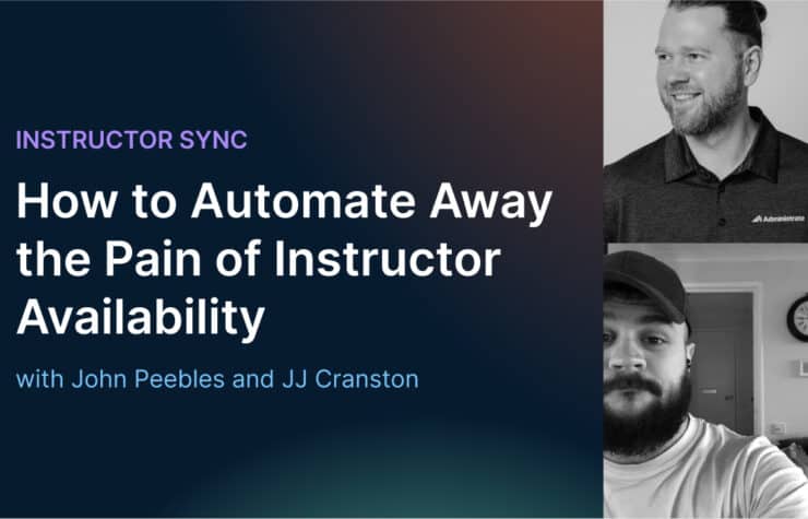 John and JJ in a graphic promoting the Instructor Sync Linkedin Live event