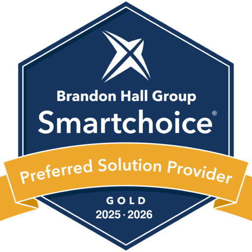 Brandon Hall Group Smartchoice Preferred Solution Provider Gold badge.