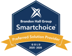Brandon Hall Group Smartchoice Perferred Solution Provider, 2025-2026 badge.