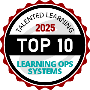 Talented Learning 2025 Top 10 Learning Ops Systems award.