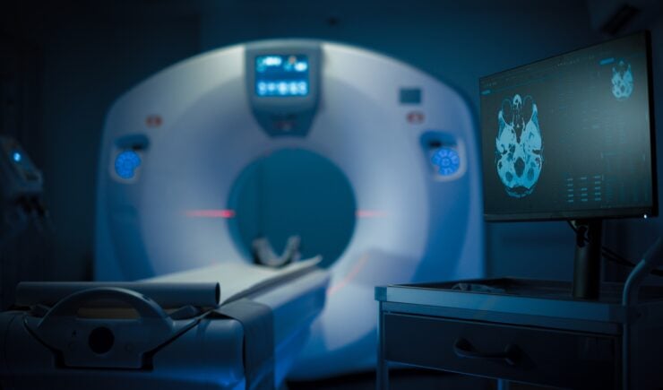 MRI Machine in a hospital.
